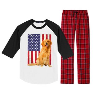 Golden Retriever Design For Golden Retriever Lover Raglan Sleeve Pajama Set