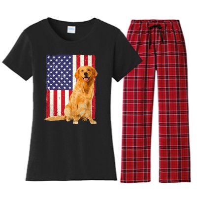 Golden Retriever Design For Golden Retriever Lover Women's Flannel Pajama Set