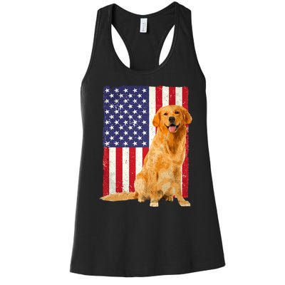 Golden Retriever Design For Golden Retriever Lover Women's Racerback Tank