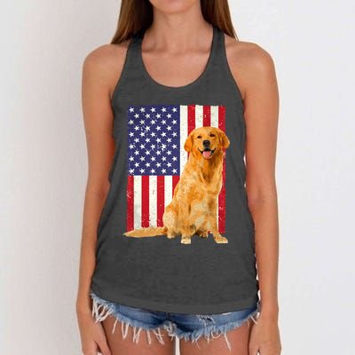 Golden Retriever Design For Golden Retriever Lover Women's Knotted Racerback Tank