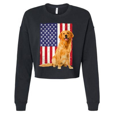 Golden Retriever Design For Golden Retriever Lover Cropped Pullover Crew