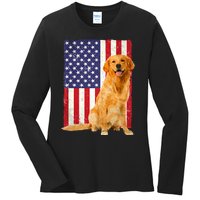 Golden Retriever Design For Golden Retriever Lover Ladies Long Sleeve Shirt