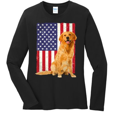 Golden Retriever Design For Golden Retriever Lover Ladies Long Sleeve Shirt