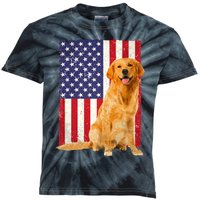 Golden Retriever Design For Golden Retriever Lover Kids Tie-Dye T-Shirt