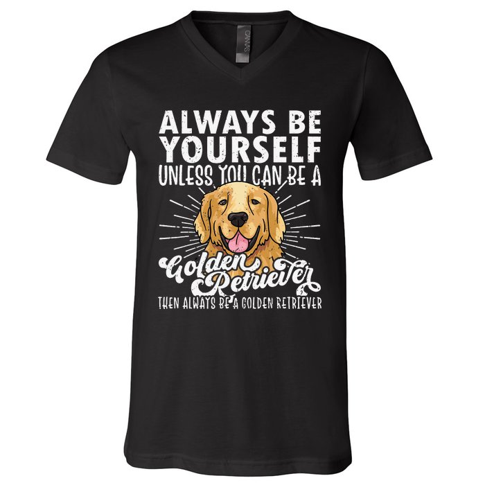 Golden Retriever Dog Lover Tee, Golden Retriever V-Neck T-Shirt