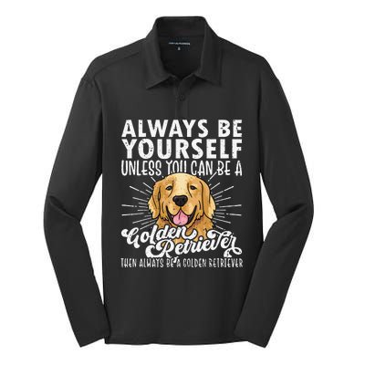 Golden Retriever Dog Lover Tee, Golden Retriever Silk Touch Performance Long Sleeve Polo