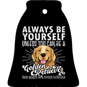 Golden Retriever Dog Lover Tee, Golden Retriever Ceramic Bell Ornament