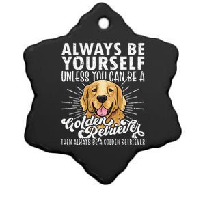 Golden Retriever Dog Lover Tee, Golden Retriever Ceramic Star Ornament