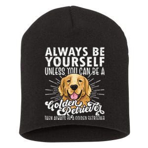 Golden Retriever Dog Lover Tee, Golden Retriever Short Acrylic Beanie