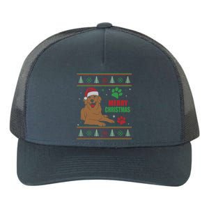 Golden Retriever Dog Ugly Christmas Holiday Gift Yupoong Adult 5-Panel Trucker Hat