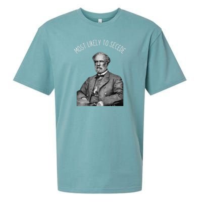 General Robert E. Lee Most Likely To Secede Sueded Cloud Jersey T-Shirt