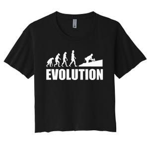 Great Roofer Evolution Design Roofing Craft Roofer Women's Crop Top Tee