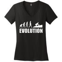 Great Roofer Evolution Design Roofing Craft Roofer Women's V-Neck T-Shirt