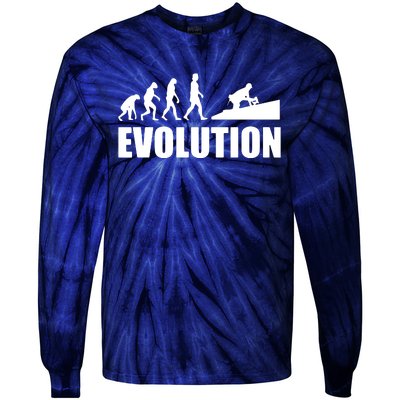 Great Roofer Evolution Design Roofing Craft Roofer Tie-Dye Long Sleeve Shirt