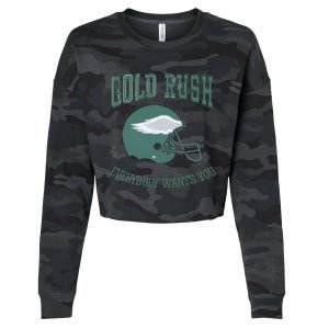 Gold Rush Everybody Wants You Cropped Pullover Crew