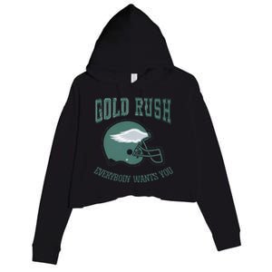 Gold Rush Everybody Wants You Crop Fleece Hoodie