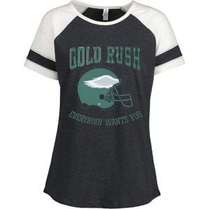 Gold Rush Everybody Wants You Enza Ladies Jersey Colorblock Tee