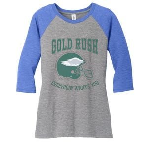 Gold Rush Everybody Wants You Women's Tri-Blend 3/4-Sleeve Raglan Shirt