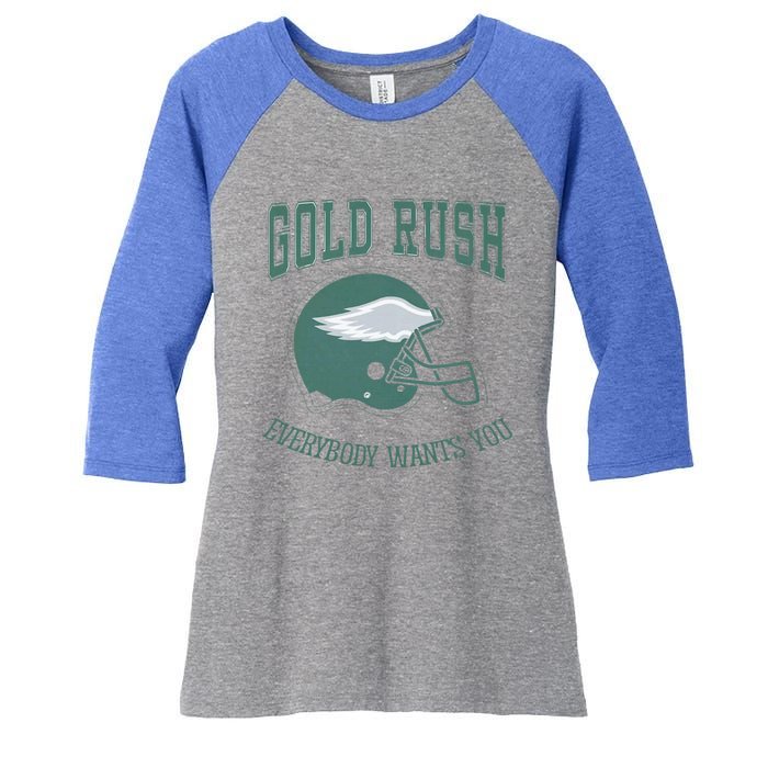 Gold Rush Everybody Wants You Women's Tri-Blend 3/4-Sleeve Raglan Shirt