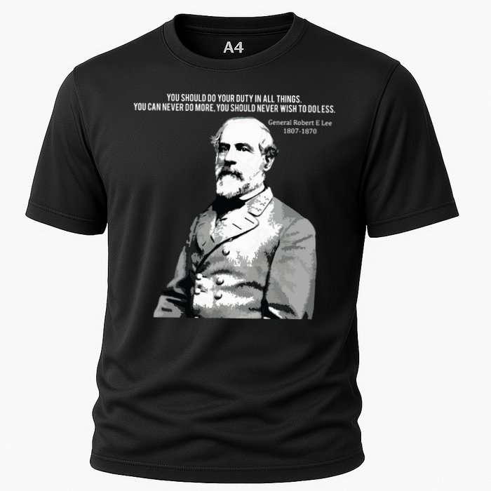 General Robert E Lee Quote Cooling Performance Crew T-Shirt