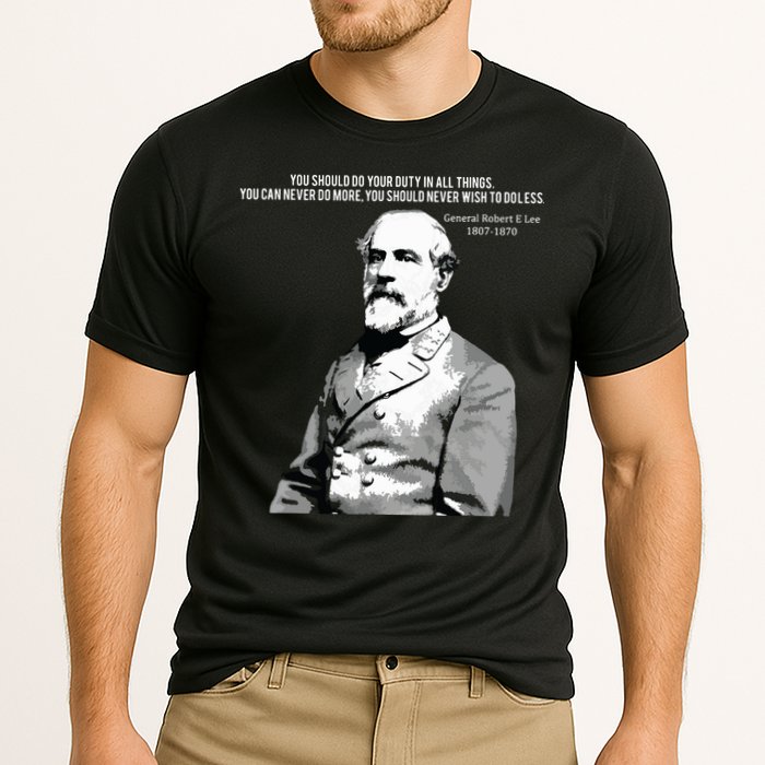 General Robert E Lee Quote Cooling Performance Crew T-Shirt