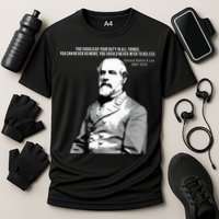 General Robert E Lee Quote Cooling Performance Crew T-Shirt