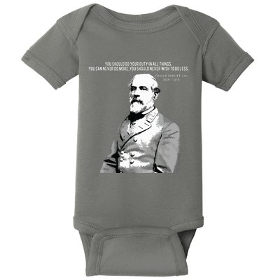 General Robert E Lee Quote Baby Bodysuit