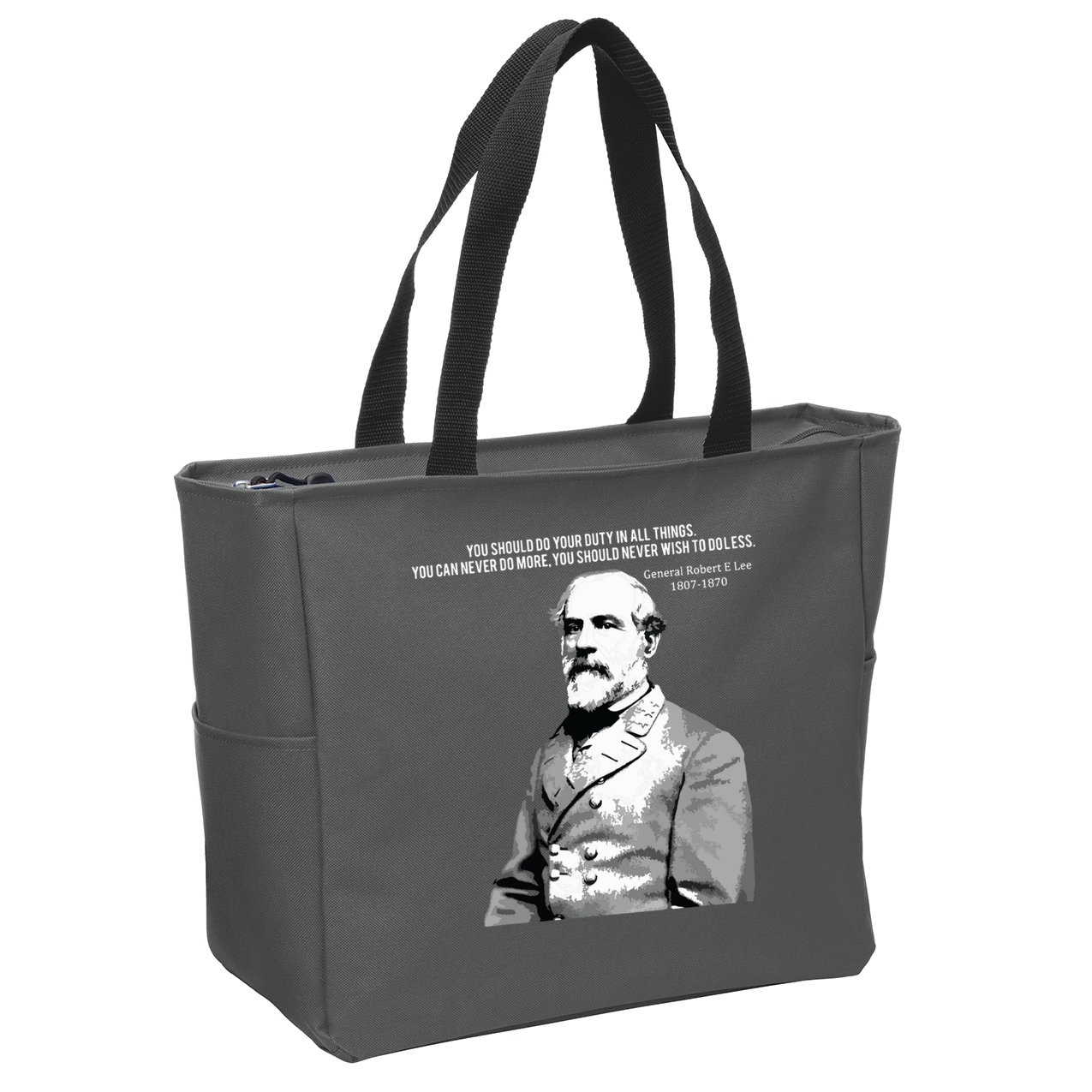 General Robert E Lee Quote Zip Tote Bag