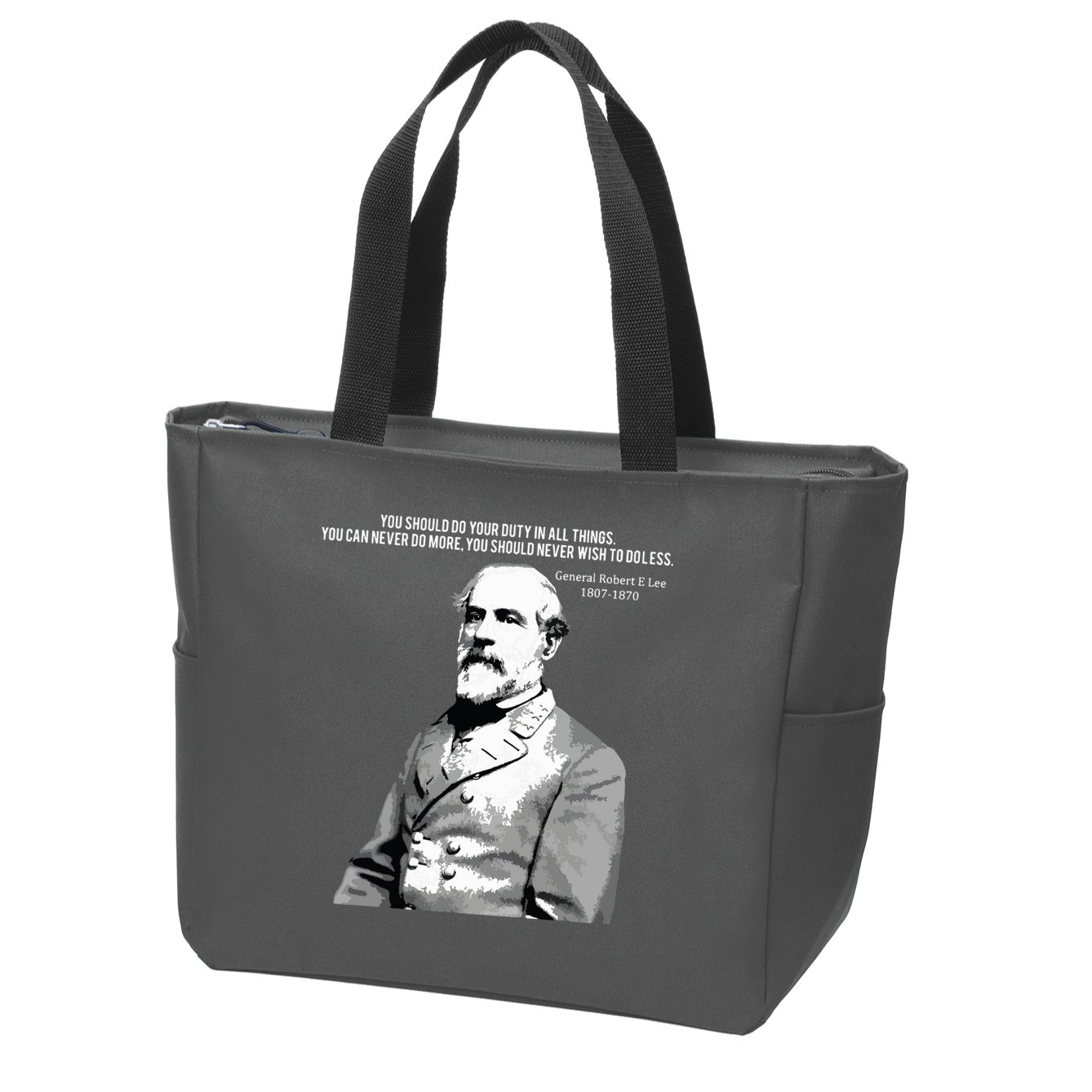 General Robert E Lee Quote Zip Tote Bag
