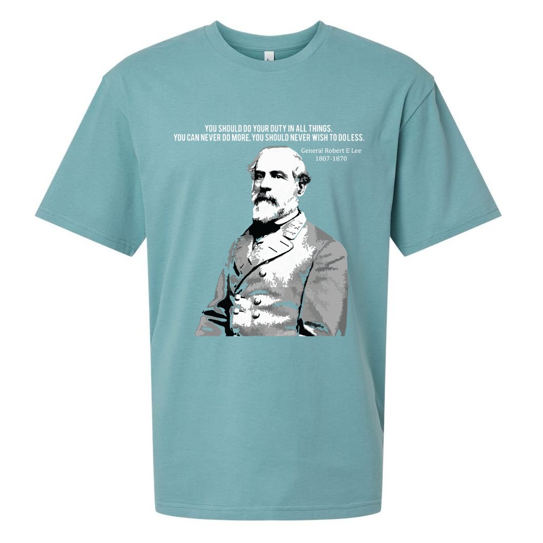 General Robert E Lee Quote Sueded Cloud Jersey T-Shirt