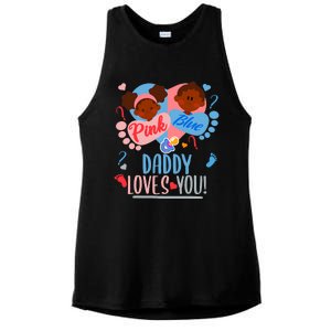 Gender Reveal Ethnic Daddy Loves You Dad Ladies PosiCharge Tri-Blend Wicking Tank