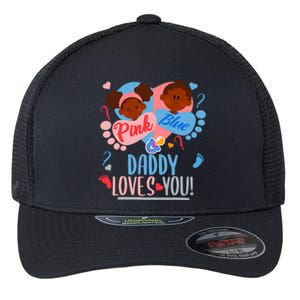 Gender Reveal Ethnic Daddy Loves You Dad Flexfit Unipanel Trucker Cap