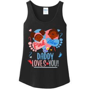 Gender Reveal Ethnic Daddy Loves You Dad Ladies Essential Tank