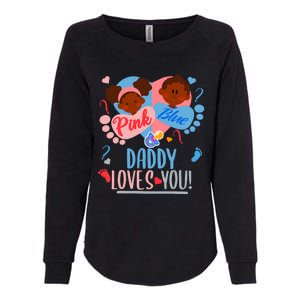 Gender Reveal Ethnic Daddy Loves You Dad Womens California Wash Sweatshirt