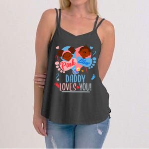 Gender Reveal Ethnic Daddy Loves You Dad Women's Strappy Tank