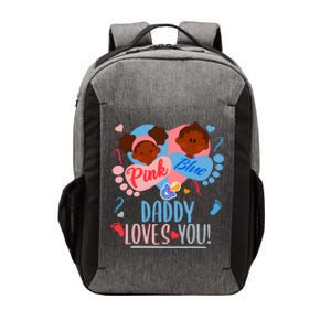 Gender Reveal Ethnic Daddy Loves You Dad Vector Backpack