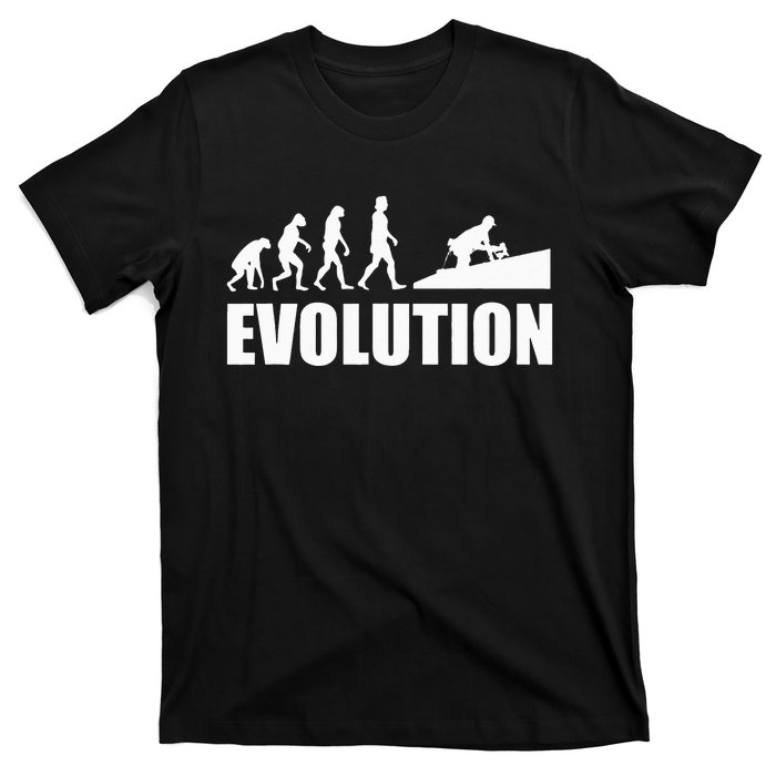 Great Roofer Evolution Design Roofing Craft Roofer T-Shirt