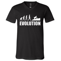 Great Roofer Evolution Design Roofing Craft Roofer V-Neck T-Shirt