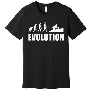 Great Roofer Evolution Design Roofing Craft Roofer Premium T-Shirt