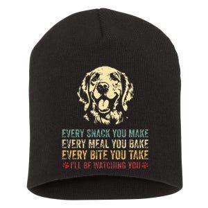 Golden Retriever Every Snack You Make Dog Golden Retriever Short Acrylic Beanie