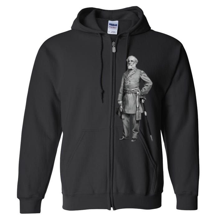 General Robert E Lee Standing Full Zip Hoodie