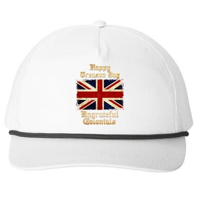 Great Britain Happy Treason Day Ungrateful Colonials Snapback Five-Panel Rope Hat