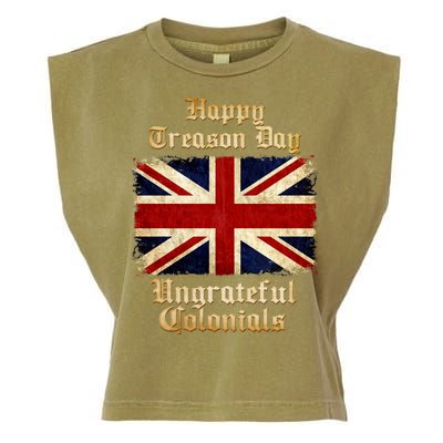 Great Britain Happy Treason Day Ungrateful Colonials Garment-Dyed Women's Muscle Tee