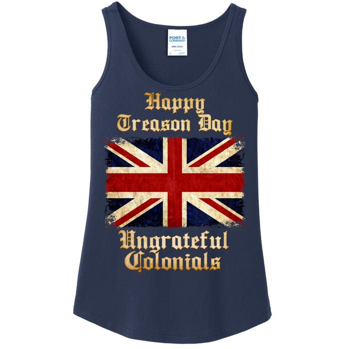 Great Britain Happy Treason Day Ungrateful Colonials Ladies Essential Tank