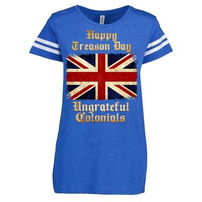 Great Britain Happy Treason Day Ungrateful Colonials Enza Ladies Jersey Football T-Shirt