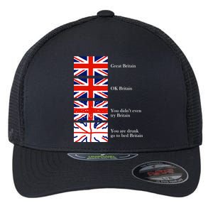 Great Britain OK Britain Funny Sarcastic Flexfit Unipanel Trucker Cap