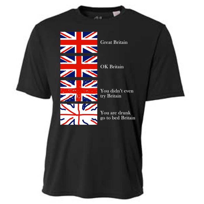 Great Britain OK Britain Funny Sarcastic Cooling Performance Crew T-Shirt