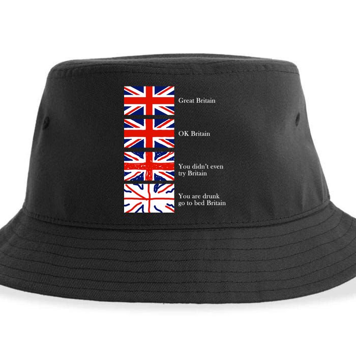 Great Britain OK Britain Funny Sarcastic Sustainable Bucket Hat