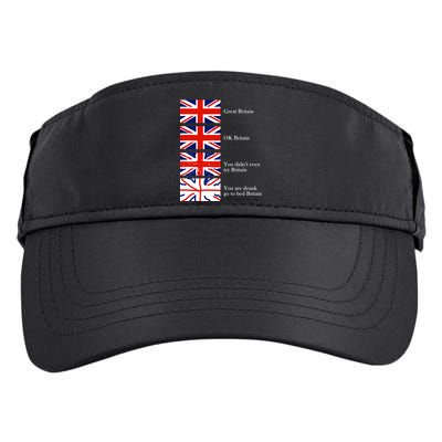 Great Britain OK Britain Funny Sarcastic Adult Drive Performance Visor