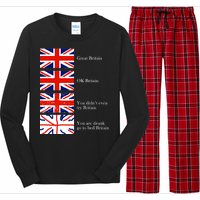 Great Britain OK Britain Funny Sarcastic Long Sleeve Pajama Set